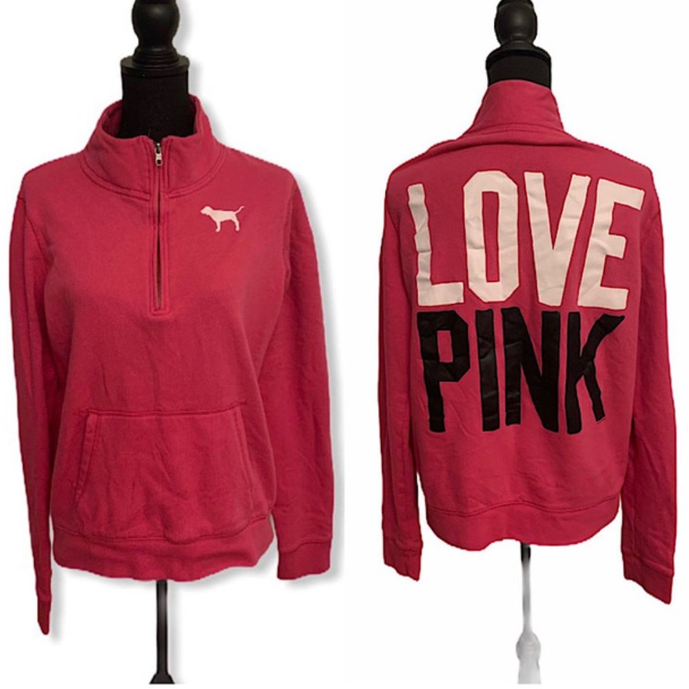 VS Pink 3/4 Zip Pullover